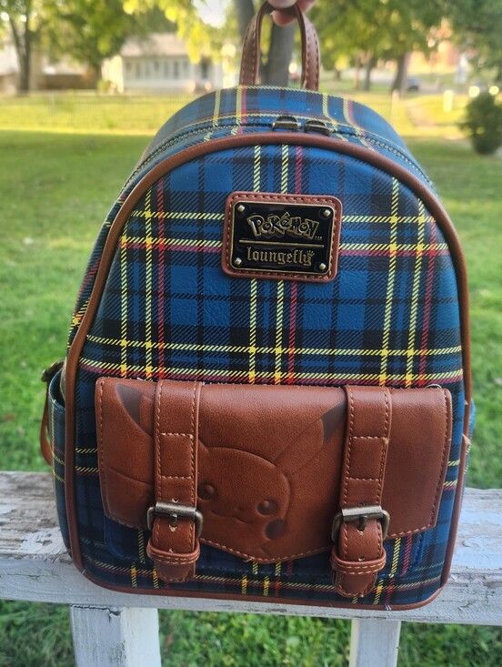 Loungefly Handbags - Loungefly Pokémon Pikachu Tartan Plaid Mini Backpack Preloved